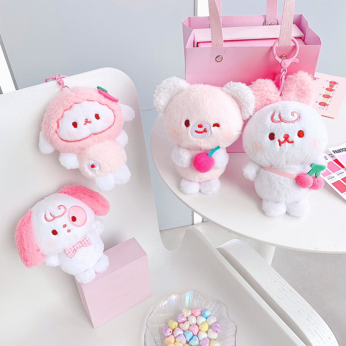 Mima Fluffy Pink Lover Keyring – KENJI