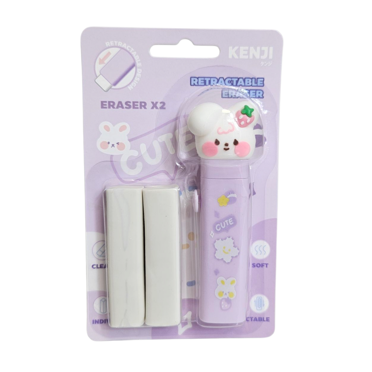 Kenji Rabbit Miyama Rabbit Eraser - Purple – KENJI