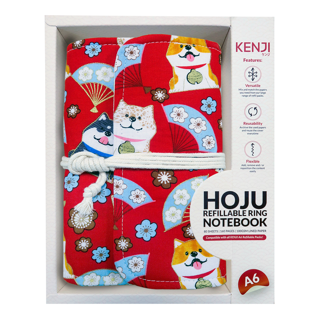 Hoju Notebook A6 - Fan Shiba Red