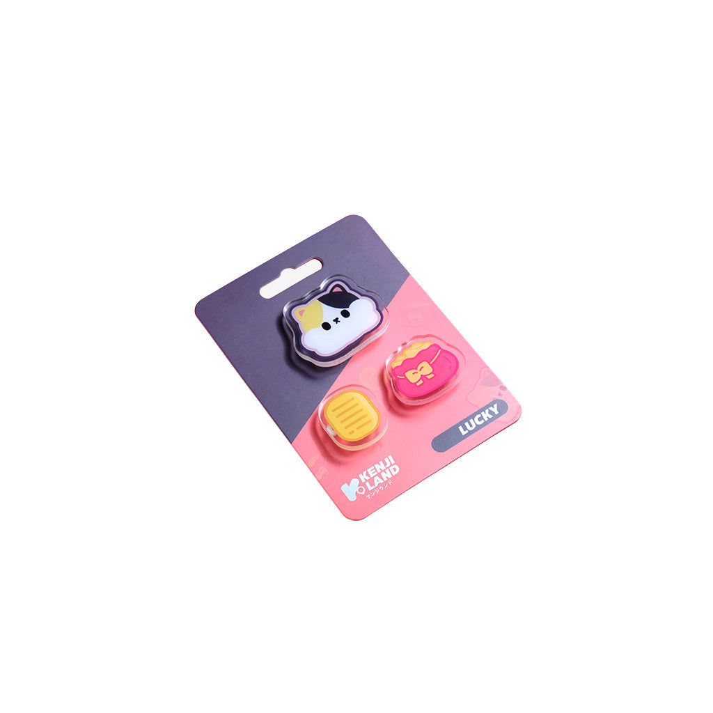 Acrylic Pin Badges 3pcs - Lucky Cat