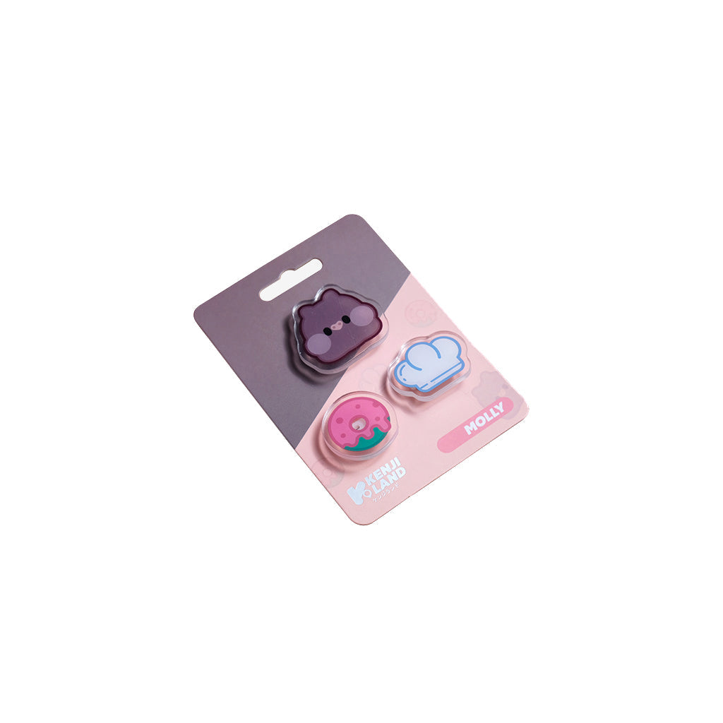 Acrylic Pin Badges 3pcs - Molly Piglet