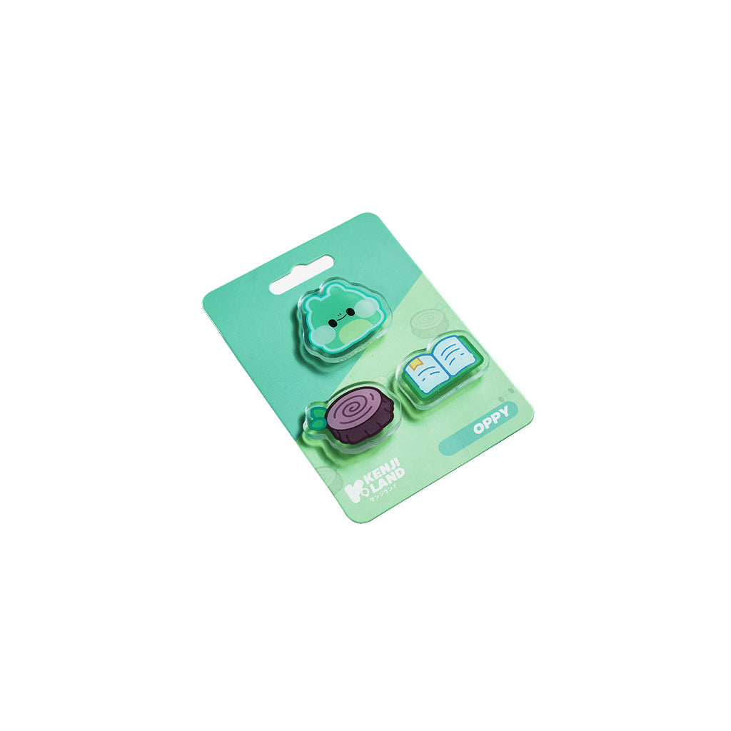Acrylic Pin Badges 3pcs - Oppy Frog