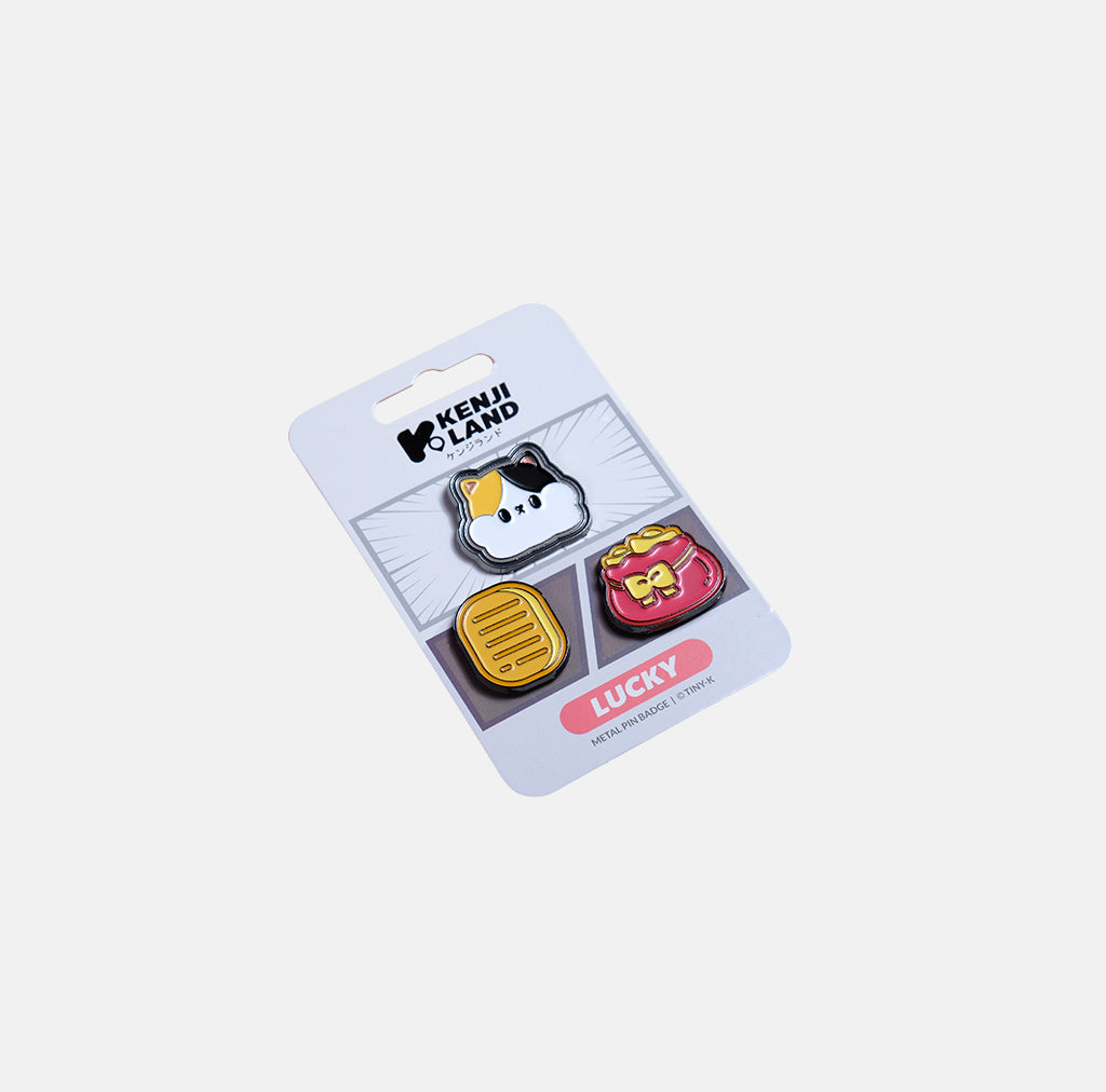 Metal Pin Badges 3pcs - Tiny-K Lucky